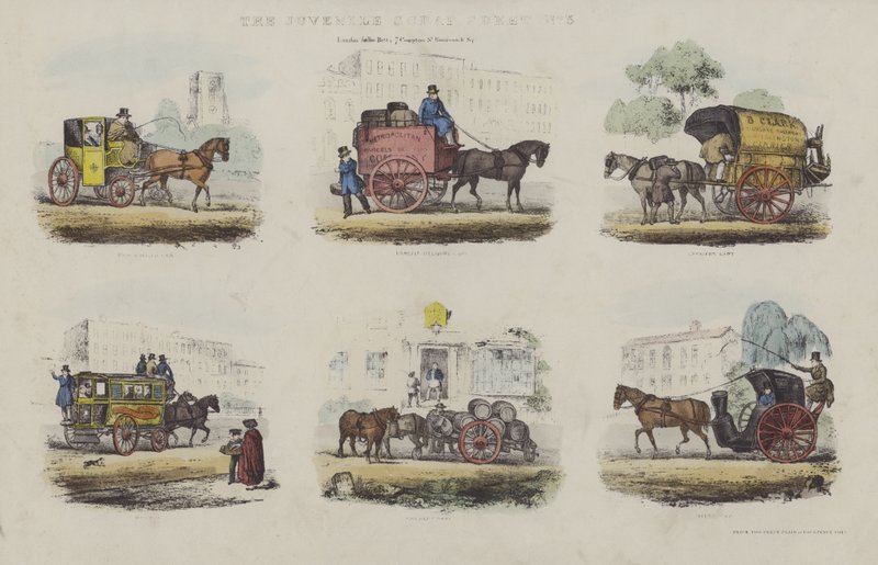 Formes de transport au milieu du XIXe siècle à Londres - English School