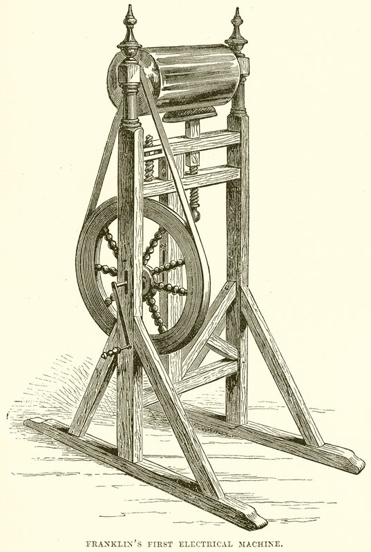 Première machine électrique de Franklin - English School