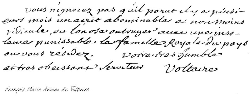 François Marie Arouet de Voltaire - English School