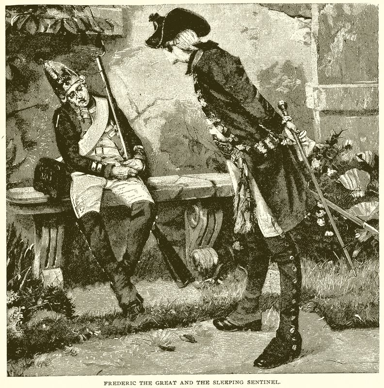 Frédéric le Grand et le sentinelle endormi - English School