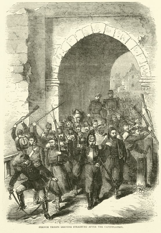 Les troupes françaises quittant Strasbourg après la capitulation, septembre 1870 - English School