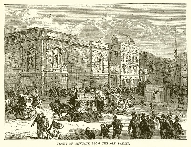 Façade de Newgate depuis Old Bailey - English School