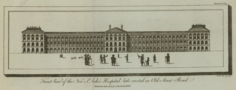 Vue de face du nouvel hôpital St Lukes - English School