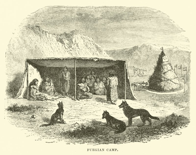 Camp fuegien, Terre de Feu, 1890 - English School