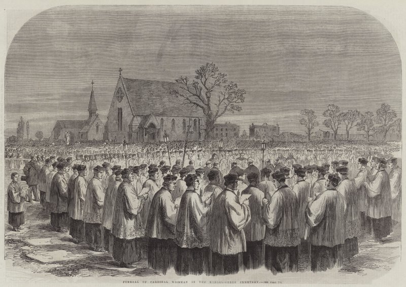 Funérailles du cardinal Wiseman au cimetière de Kensal-Green - English School