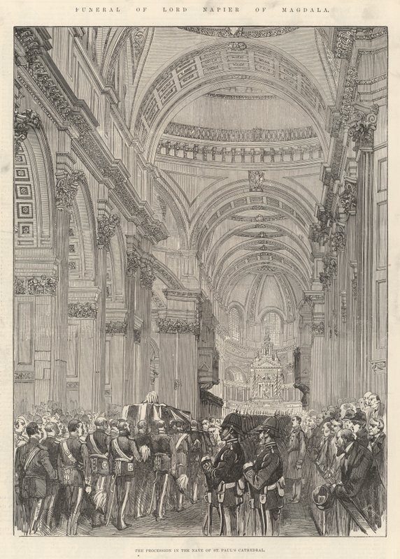 Funérailles de Lord Napier de Magdala (gravure) - English School