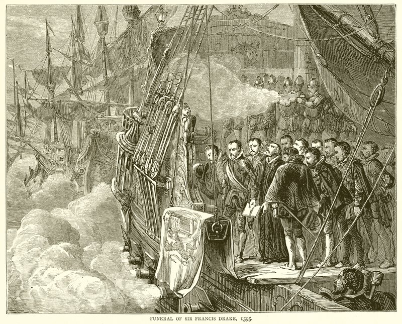 Funérailles de Sir Francis Drake, 1595 - English School