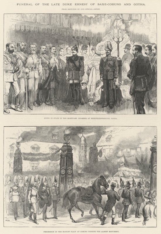 Funérailles du défunt Duc Ernest de Saxe-Cobourg et Gotha - English School