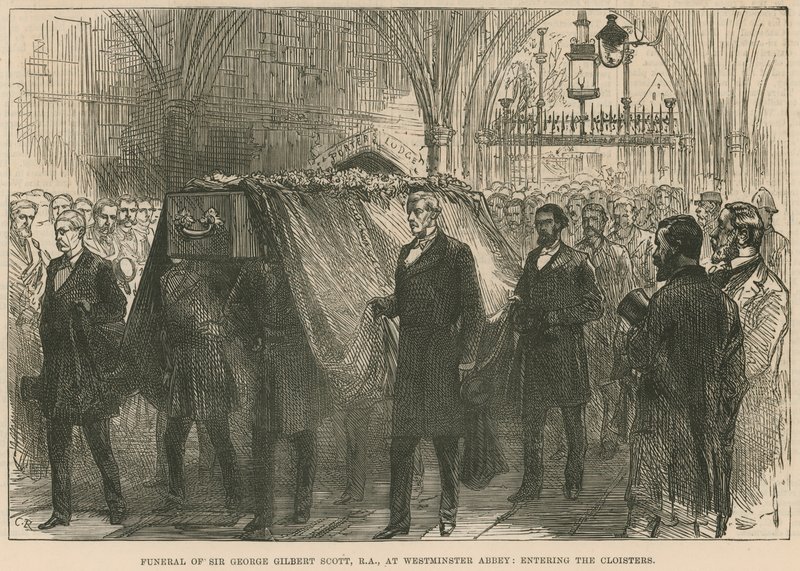 Funérailles de feu Sir George Gilbert Scott, RA, à l