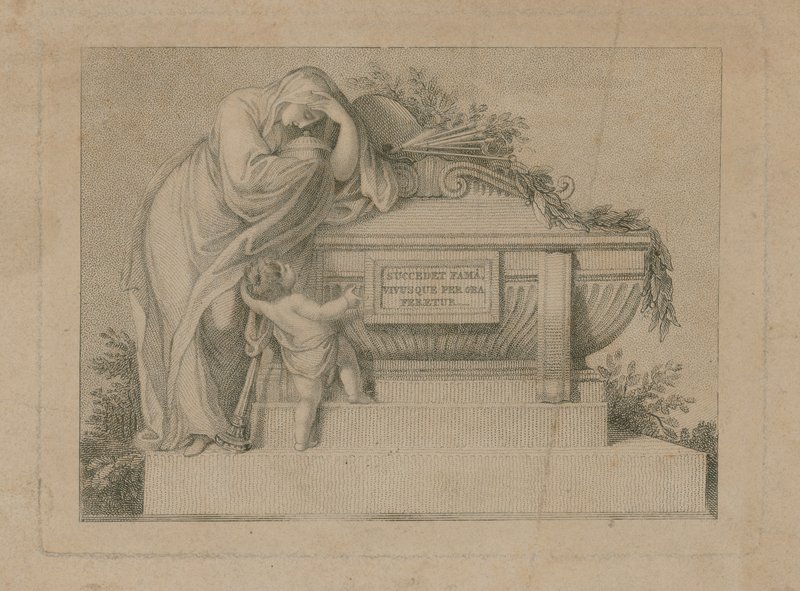 Billet funéraire pour Sir Joshua Reynolds, 3 mars 1792 - English School