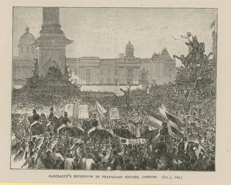 Réception de Garibaldi à Trafalgar Square - English School