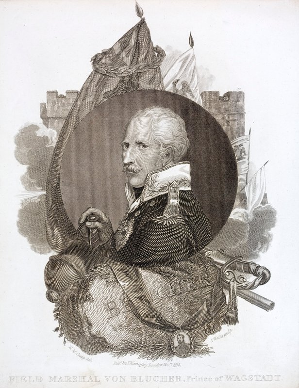 Gebhard von Blucher, maréchal de camp prussien - English School