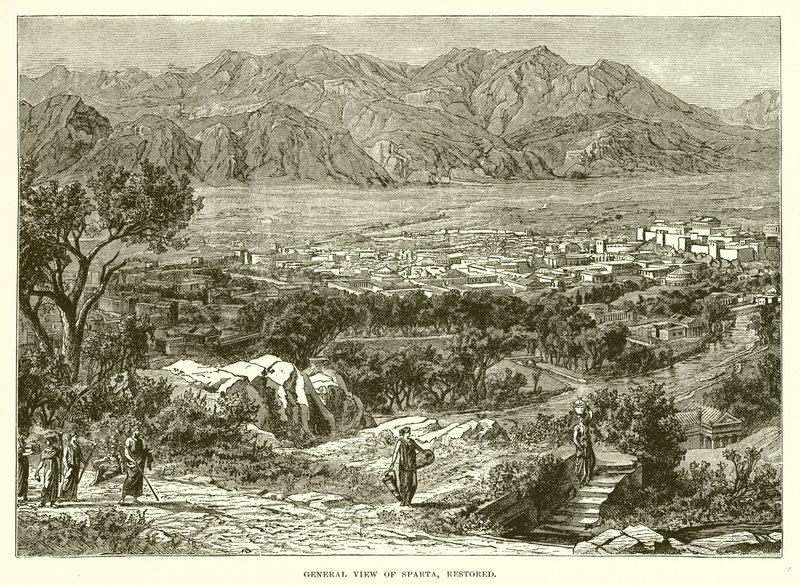 Vue générale de Sparte, restaurée - English School