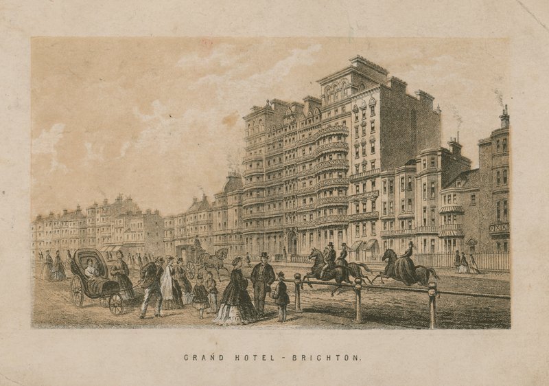Vue générale du Grand Hôtel à Brighton - English School