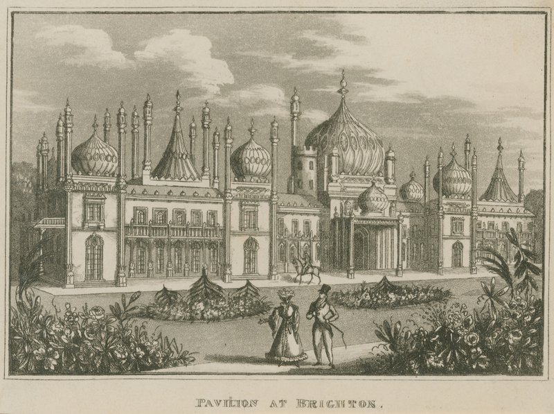 Vue générale du Royal Pavilion à Brighton - English School