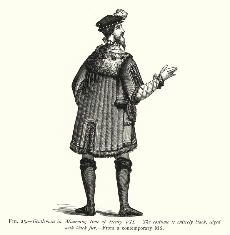 Gentleman en deuil, époque de Henri VII - English School
