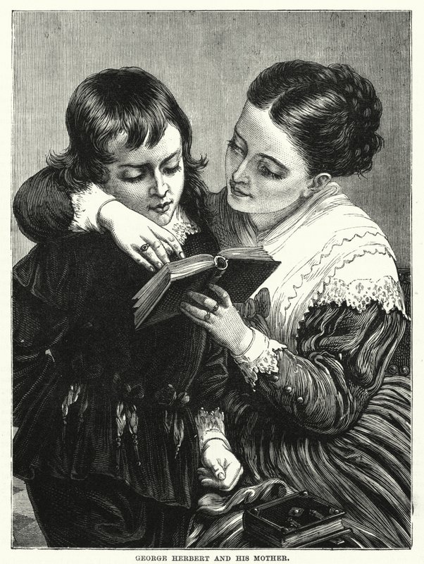George Herbert et sa mère - English School