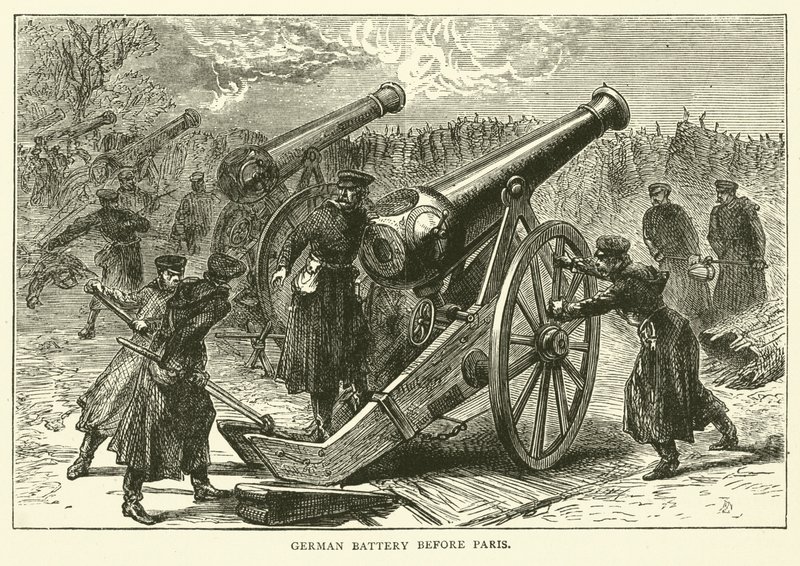Batterie allemande devant Paris, janvier 1871 - English School