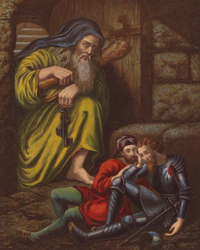 Le désespoir géant visite Christian et Hopeful dans le donjon - English School