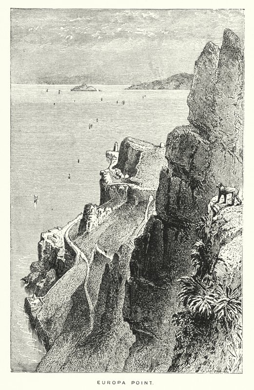 Gibraltar : Point Europa (gravure) - English School