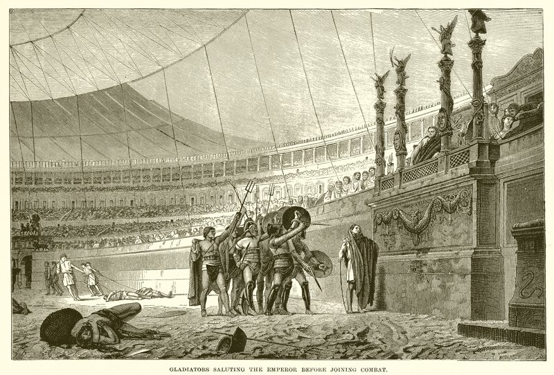 Les gladiateurs saluant l