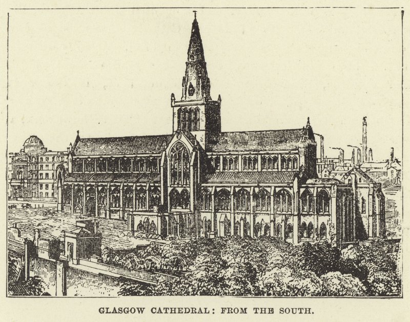 Cathédrale de Glasgow, depuis le sud - English School