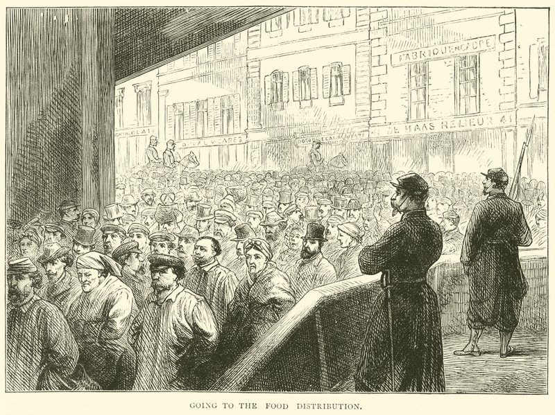 Aller à la distribution de nourriture, mars 1871 - English School