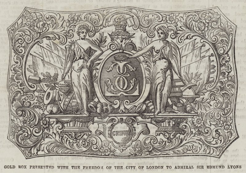Boîte en or présentée avec la liberté de la ville de Londres à l