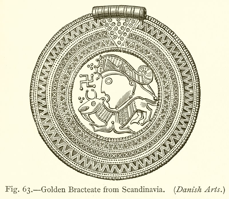 Bractéate doré de Scandinavie - English School