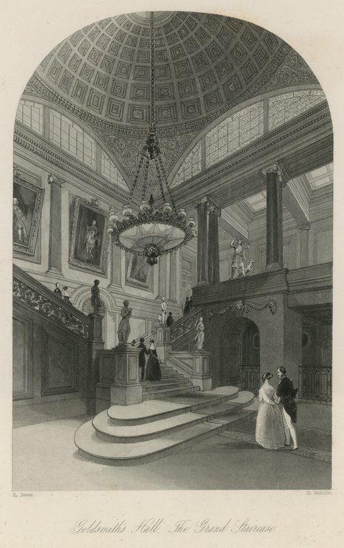 Goldsmiths Hall, le grand escalier - English School