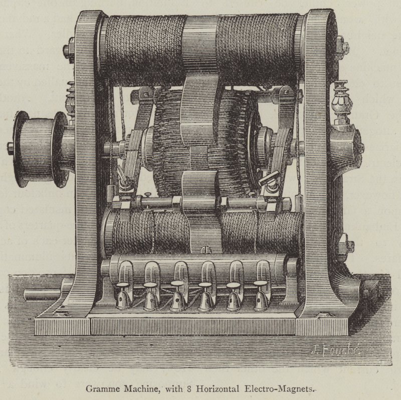 Machine Gramme, avec 8 électro-aimants horizontaux - English School