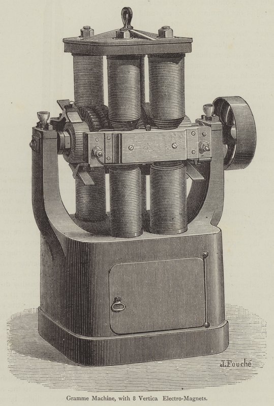Machine Gramme, avec 8 électro-aimants verticaux - English School