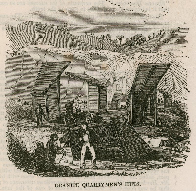 Cabanes des carriers de granit, Rubislaw, Aberdeen - English School