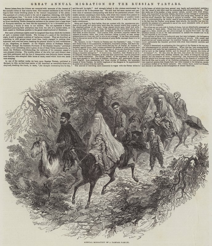 Grande migration annuelle des Tartares russes - English School