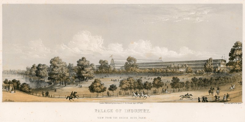 Grande Exposition, 1851, Depuis le Pont, Hyde Park - English School