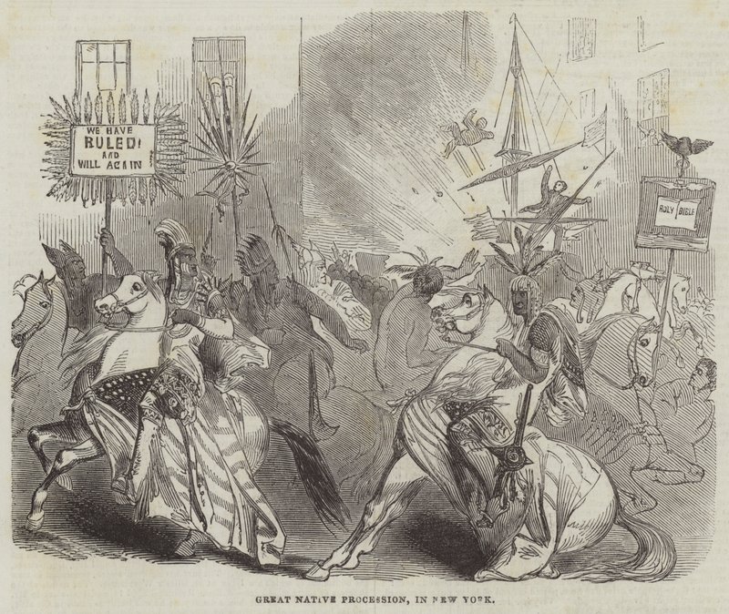 Grande procession indigène à New York - English School