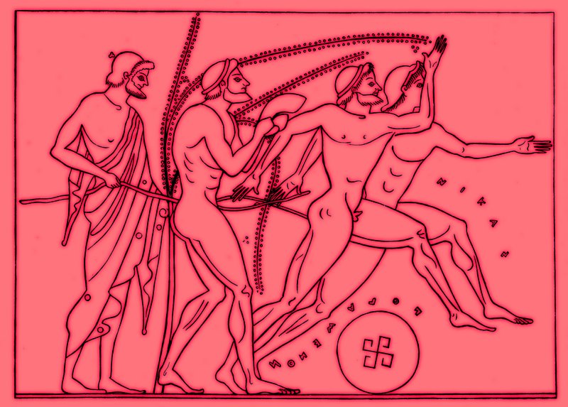 Coureurs grecs, illustration pour Olympia par Adolf Boetticher, 1886 - English School