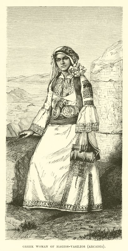 Femme grecque de Hagios-Vasilios, Arcadie - English School