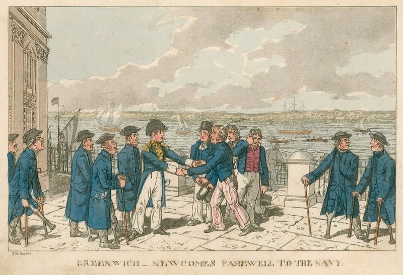 Greenwich, Londres - Adieux de Newcome à la Marine - English School