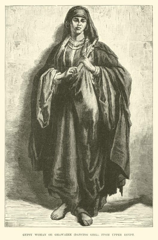 Femme gitane ou Ghawazee, danseuse, de Haute-Égypte - English School