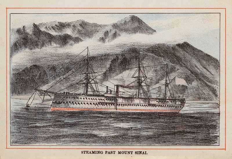 HM Indian Troop-Ship : Passant le Mont Sinaï - English School
