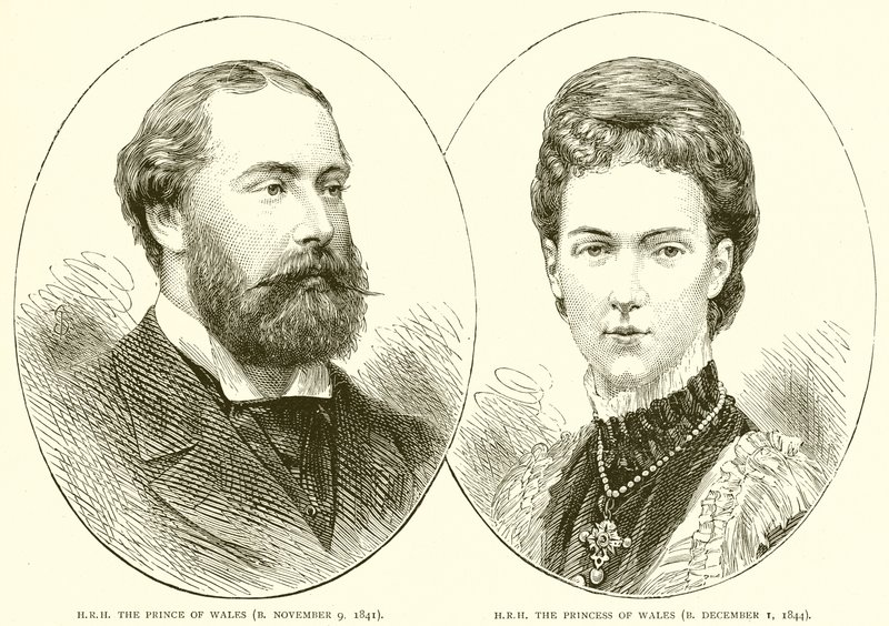 S.A.R. le prince de Galles (né le 9 novembre 1841). S.A.R. la princesse de Galles (née le 1er décembre 1844) - English School