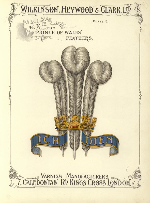 Plumes du prince de Galles - English School