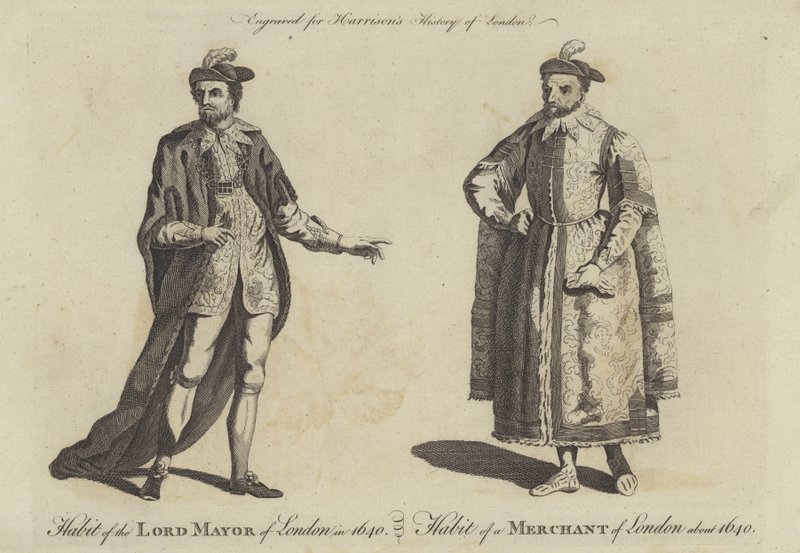 Habit du maire de Londres en 1640 et habit d