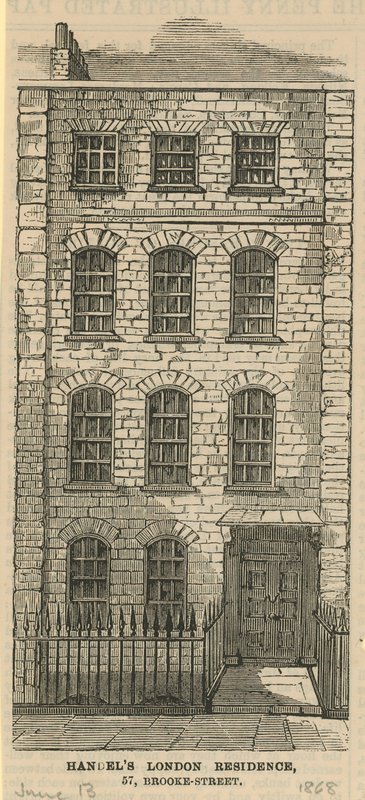 Résidence londonienne de Handel, 57 Brooke Street - English School