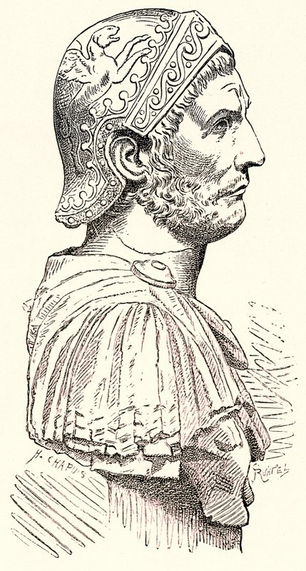 Hannibal, illustration de History of Rome par Victor Duruy, publiée en 1884 - English School