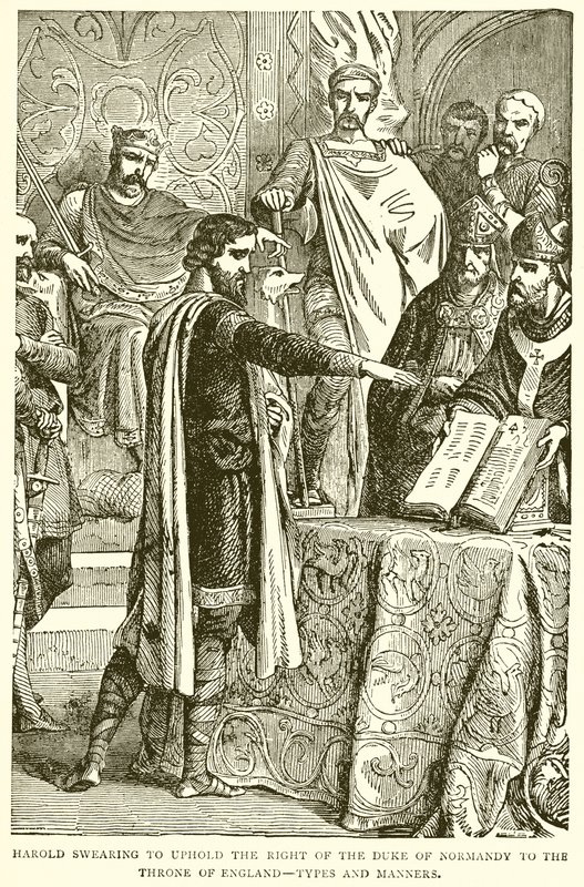 Harold jurant de soutenir le droit du duc de Normandie au trône d