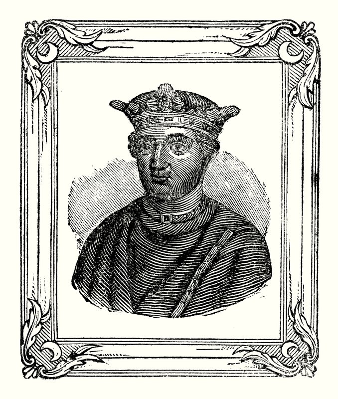 Henri II est né en 1131, couronné en 1154 et mort en 1189 (gravure) - English School