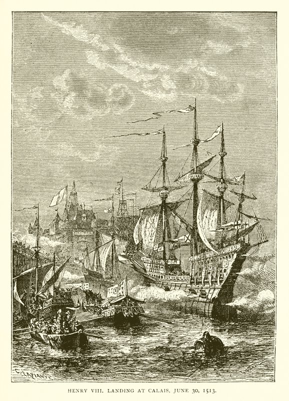 Henri VIII débarquant à Calais, 30 juin 1513 - English School