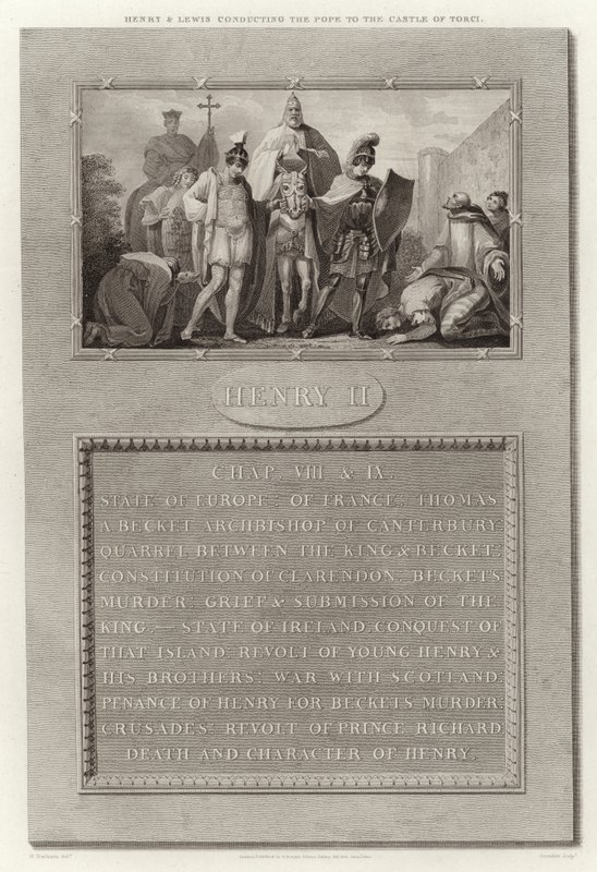 Henri et Louis conduisant le Pape au château de Torci - English School